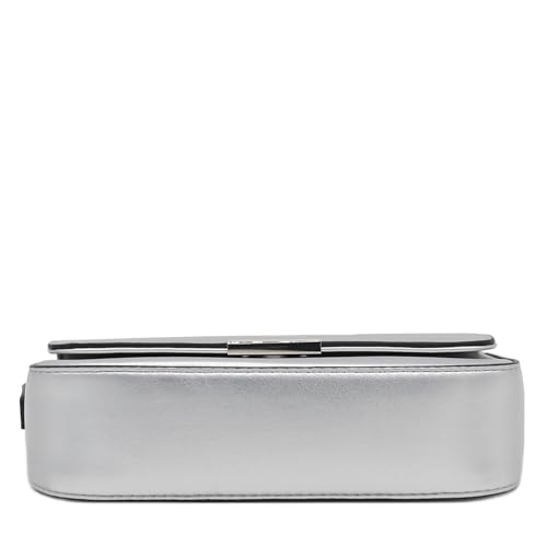 Mini Classic Rectangular Flap Purse Underarm Shoulder Bag - color: Silver