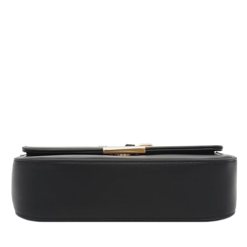 Mini Classic Rectangular Flap Purse Underarm Shoulder Bag - color: Black