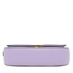 Mini Classic Rectangular Flap Purse Underarm Shoulder Bag - color: Lavender