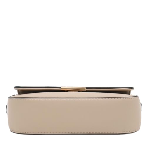 Mini Classic Rectangular Flap Purse Underarm Shoulder Bag - color: Light Taupe