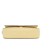 Mini Classic Rectangular Flap Purse Underarm Shoulder Bag - color: Pastel Yellow