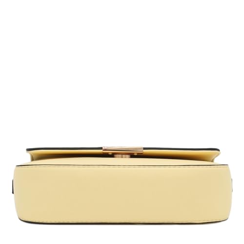 Mini Classic Rectangular Flap Purse Underarm Shoulder Bag - color: Pastel Yellow