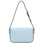 Mini Classic Rectangular Flap Purse Underarm Shoulder Bag - color: Pastel Blue
