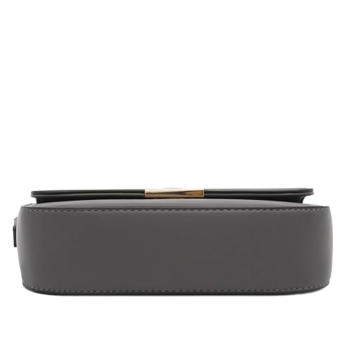 Mini Classic Rectangular Flap Purse Underarm Shoulder Bag - color: Dark Grey