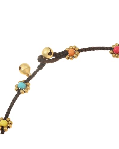 Made by Nami Colorful Bead Necklace for Women Adjustable & Waterproof Surfer Beaded Choker Necklace Handmade Boho Beach Choker for Summer Festival and Hippie Style - color: Multi Beads