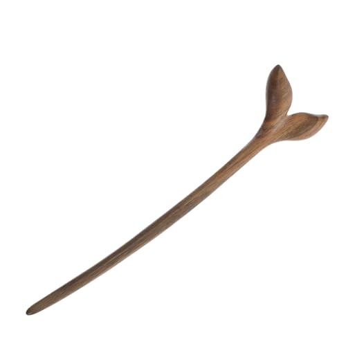 Vintage Wooden Hair Chopsticks for Women, Black Sandalwood Chinese Retro Hairpins, Hanfu Hair Stick Bun Holder for Traditional Hairstyling