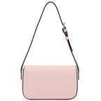 Mini Classic Rectangular Flap Purse Underarm Shoulder Bag - color: Pastel Pink
