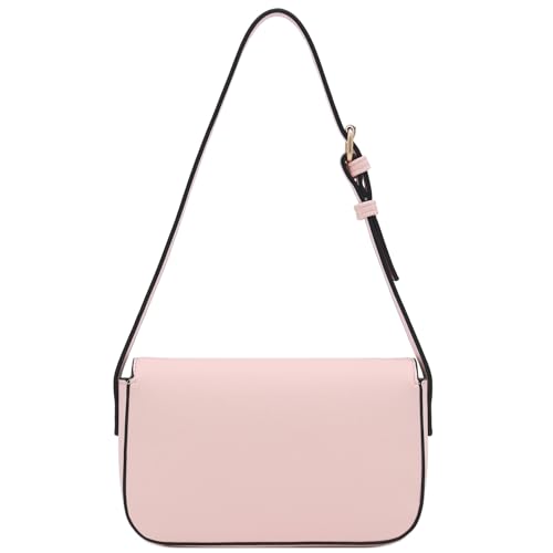 Mini Classic Rectangular Flap Purse Underarm Shoulder Bag - color: Pastel Pink