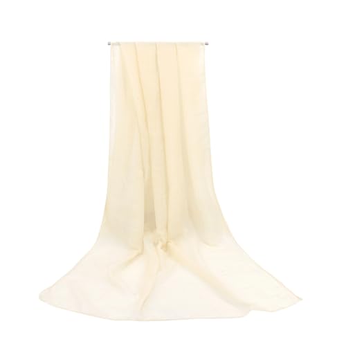 vimate Lightweight Scarf for Women Fashion Head Cover Hijab Cotton Voile Scarf Shawl Wrap for Spring Fall Winter Season - color: I2#.style 53-beige