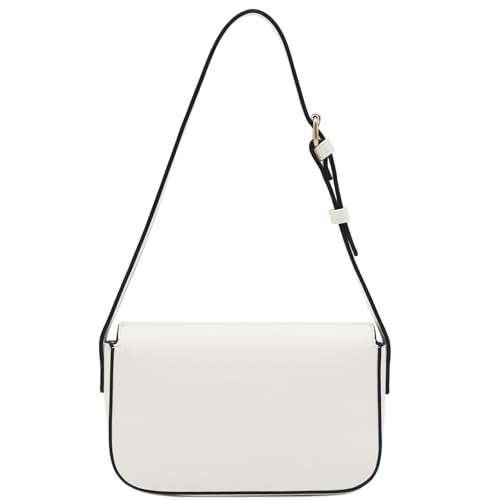 Mini Classic Rectangular Flap Purse Underarm Shoulder Bag - color: White
