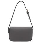 Mini Classic Rectangular Flap Purse Underarm Shoulder Bag - color: Dark Grey