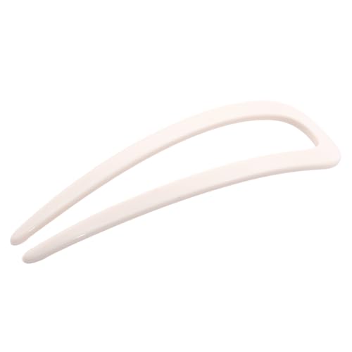French Amie Slick Ivory Handmade Cellulose Acetate Chignon U Hair Pin Stick (Ivory) - color: Ivory