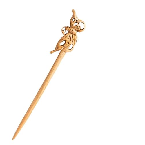 1Pc Handmade Ancient Chinese Japanese Wood Hair Sticks Chopsticks Wooden Vintage Retro Carved Long Fork Pen Shawl Sticks Hairpins Clips Barrettes, Hair Accessories Hair Accessories Hair Pins