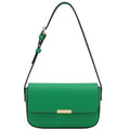 Mini Classic Rectangular Flap Purse Underarm Shoulder Bag - color: Kelly Green
