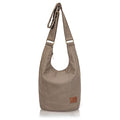 Coton Pose Women Hippie Crossbody Bag - Top Zip Large Capacity Canvas Sling Bag - Jacquard Cloth Handmade - color: Dark Green