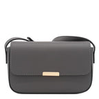 Mini Classic Rectangular Flap Purse Underarm Shoulder Bag - color: Dark Grey