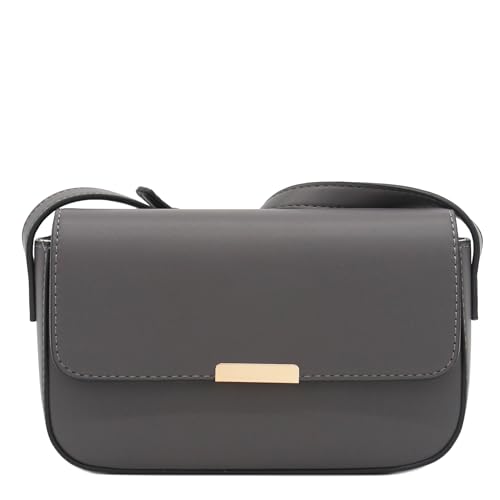 Mini Classic Rectangular Flap Purse Underarm Shoulder Bag - color: Dark Grey