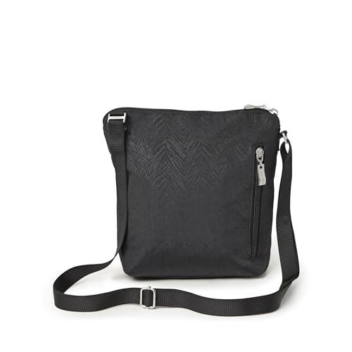 Baggallini Pocket Crossbody Bags for Women 8x8 Small Lightweight Durable Water-resistant Travel Purse W/Rfid - color: Black Zebra