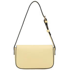 Mini Classic Rectangular Flap Purse Underarm Shoulder Bag - color: Pastel Yellow