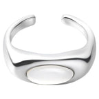 14K Gold Plated Open Ring 925 Sterling Silver Ring Open Adjustable rings for women Band Rings for Men Women Gold Stackable Rings for Women Teen Girls Silver Statement Ring Band Chunky Open Twist Ring - color: Silver19