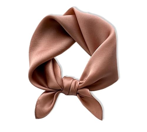 100% Mulberry Silk Neck Scarf - 21'' x 21'' Lightweight Neckerchief - Women Men Small Square Digital Printed Scarves - color: 080