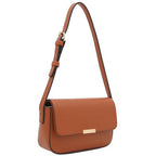 Mini Classic Rectangular Flap Purse Underarm Shoulder Bag - color: Tan