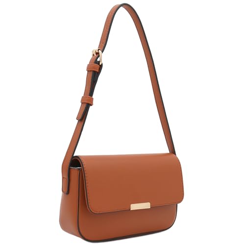 Mini Classic Rectangular Flap Purse Underarm Shoulder Bag - color: Tan