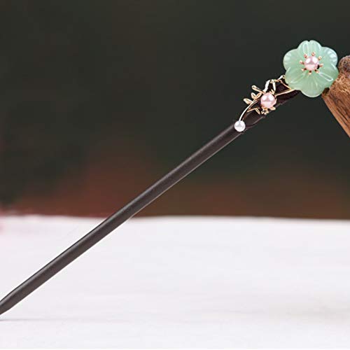 Wooden Hair Pins 7.08" Chinese Hair Sticks For Long Hair Buns (D) - color: D