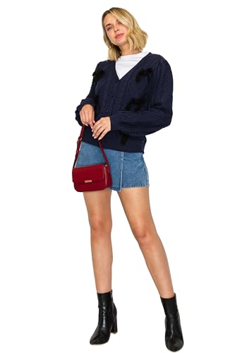 Mini Classic Rectangular Flap Purse Underarm Shoulder Bag - color: Dark Grey