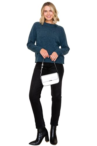 Mini Classic Rectangular Flap Purse Underarm Shoulder Bag - color: Silver