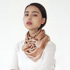 4 Pc Set Large 35 x 35 inches Satin Square Scarves Neck Hair Head Scarf Bundle - color: Set W7