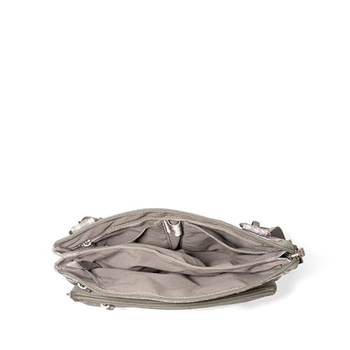Baggallini womens Out and About Crossbody - color: Light Grey Petal