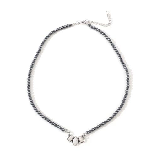 coadipress Navajo Pearl Necklace Western Jewelry for Women Boho Beaded Choker Necklaces Vintage Turquoise Pendant Cowgirl Necklace - style: Fan White