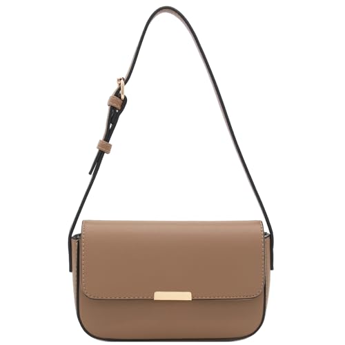 Mini Classic Rectangular Flap Purse Underarm Shoulder Bag - color: Stone