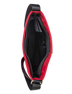 Nautica Diver Nylon Small Women's Crossbody Bag Purse with Adjustable Shoulder Strap - color: Red