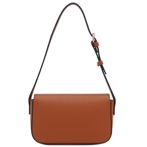 Mini Classic Rectangular Flap Purse Underarm Shoulder Bag - color: Tan