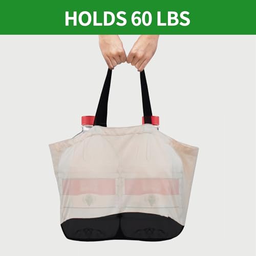 3 Pack Canvas Reusable Grocery Bags Heavy Duty, 8.3 gal Foldable Large Canvas Tote Bag with Handles, Holds 60 lbs Canvas Shopping Bags & Washable Eco-friendly Bags with 5 Pockets, Off white Black - color: [A0] Off White / Black, size: 3 Pack