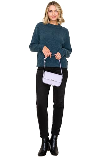 Mini Classic Rectangular Flap Purse Underarm Shoulder Bag - color: Lavender