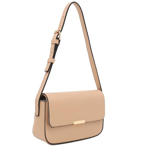 Mini Classic Rectangular Flap Purse Underarm Shoulder Bag - color: Apricot