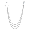 Layered Pants Chain keychain for Women Men Punk Wallet Chains Hiphop Jeans Keychain Halloween Jewelry - style: C-three layered chain