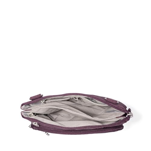 Baggallini womens Out and About Crossbody - color: Plum Heritage