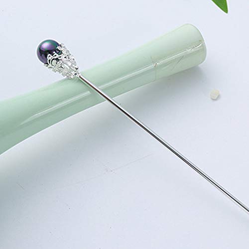 1 Pack Chinese Hair Stick for Long hair Metal Hair Pins 6" for Buns Vintage Hair Sticks for Women Daily Party - color: F