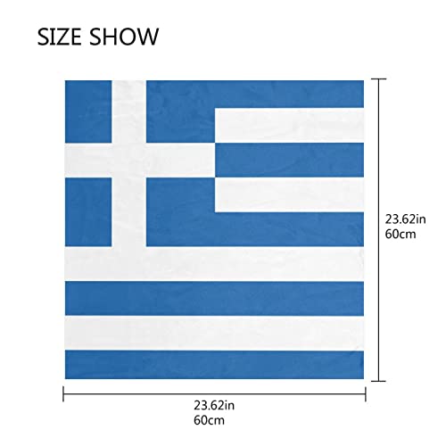 Women's Fashion Silk Scarf Square Satin Headscarf Neck Scarf Head Hair Wraps - color: Greek