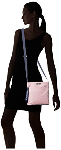 Nautica Diver Nylon Small Women's Crossbody Bag Purse with Adjustable Shoulder Strap - color: Lilac Rose