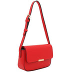 Mini Classic Rectangular Flap Purse Underarm Shoulder Bag - color: Red