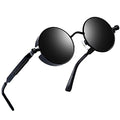 Joopin Retro Small Round Sunglasses Hippie Circle Sun Glasses Polarized UV400 Protection Metal Shades for Men Women - color: A20-polarized Hippie Black