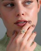 1.5CT/3.5CT/5.5CT Elongated Oval Cut Engagement Rings for Women,Simulated Diamond Promise Ring,925 Sterling Silver 18K Yellow Gold Plated Ring - color: Yellow Gold(5.5CT), size: 9