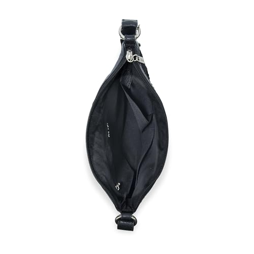 The Sak Lucia Crossbody Bag in Crochet, Convertible Purse with Adjustable Shoulder Strap - color: Black Cozy Weave