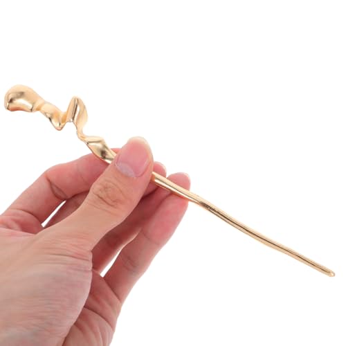 2pcs Chinese Hair Sticks: Gold Hair Chopsticks - Geometric Metal Pins for Women Bun Maker Chignon Maker Accessories - color: Golden