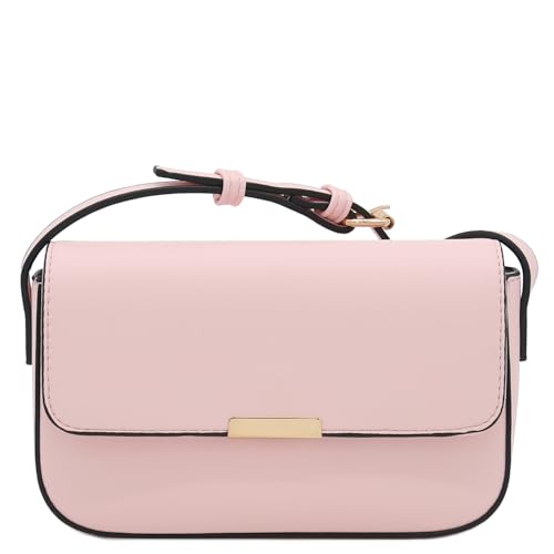Mini Classic Rectangular Flap Purse Underarm Shoulder Bag - color: Pastel Pink